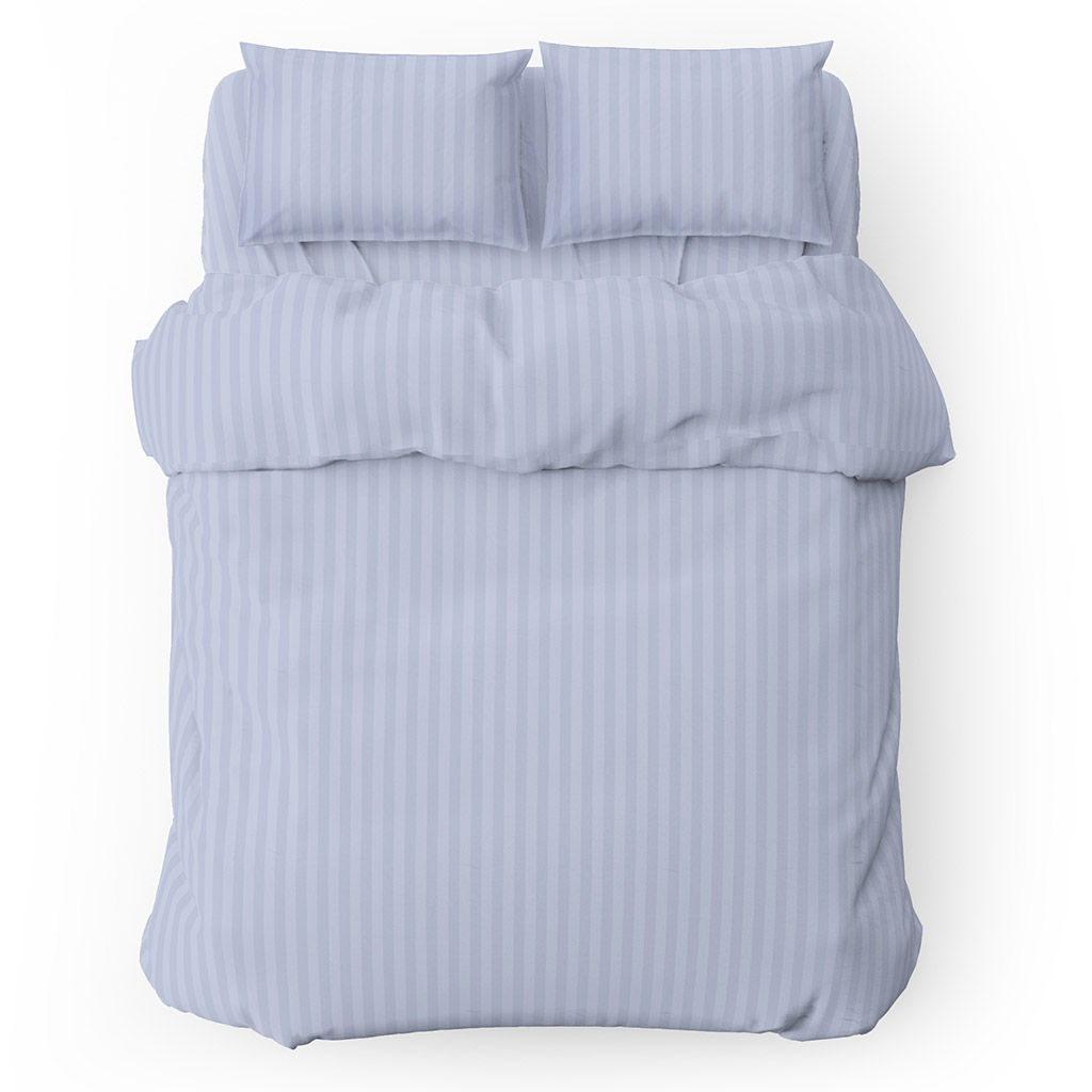 Пододеяльник 2-х спальный "Серый" 175х215см, бязь "Страйп" 121г/м2, хлопок 100%, упаковка "классическая" ПВХ 28х41см, "Домашняя мода" (Россия)