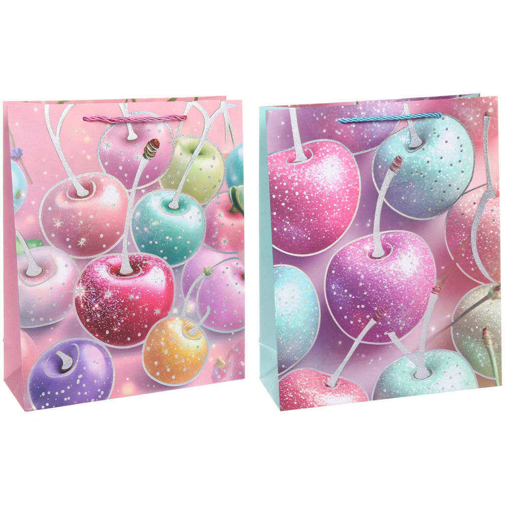 Пакет подарочный "Яблочки" 26*32*10 см