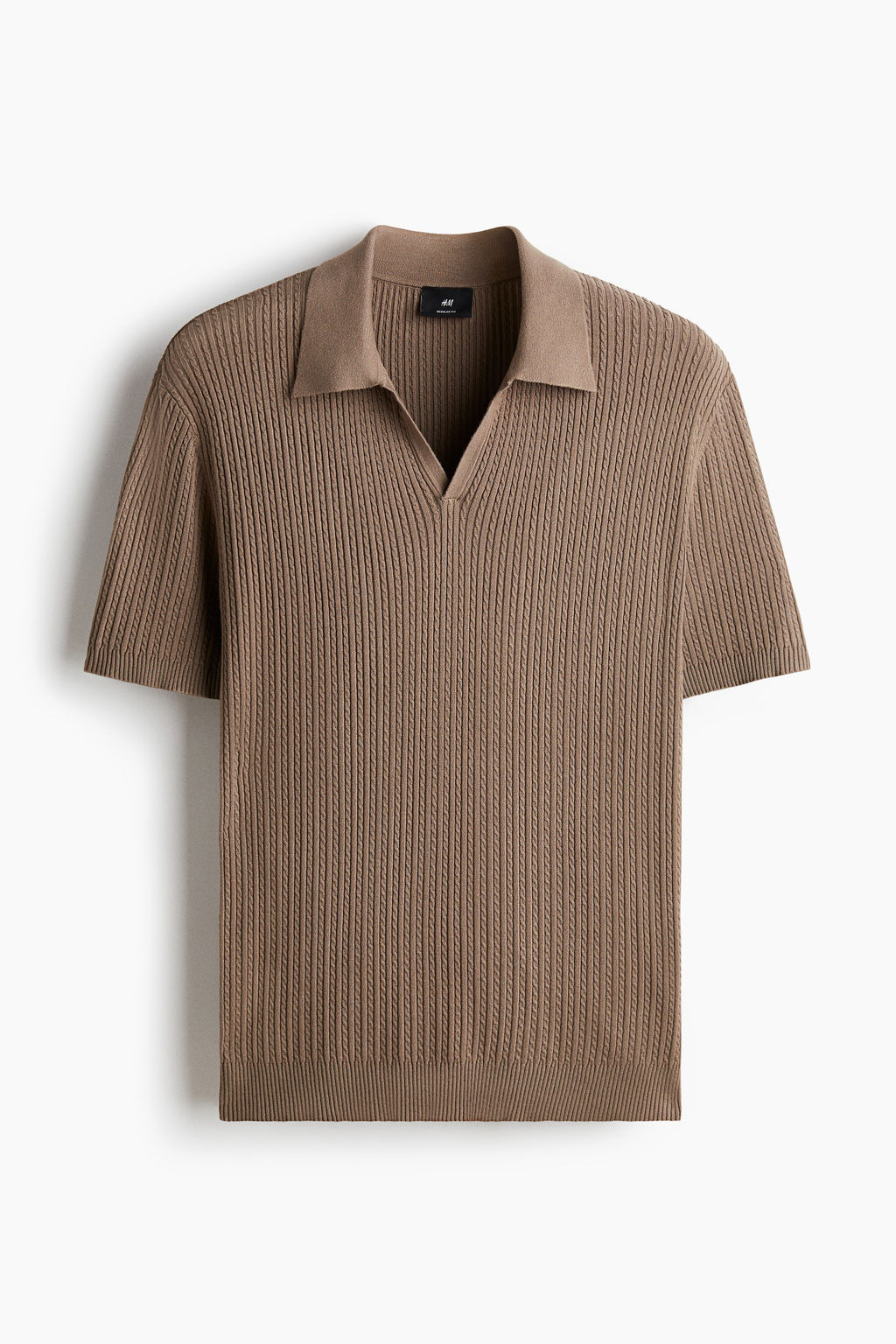 Polo en punto trenzado Regular Fit - H&m фото 2