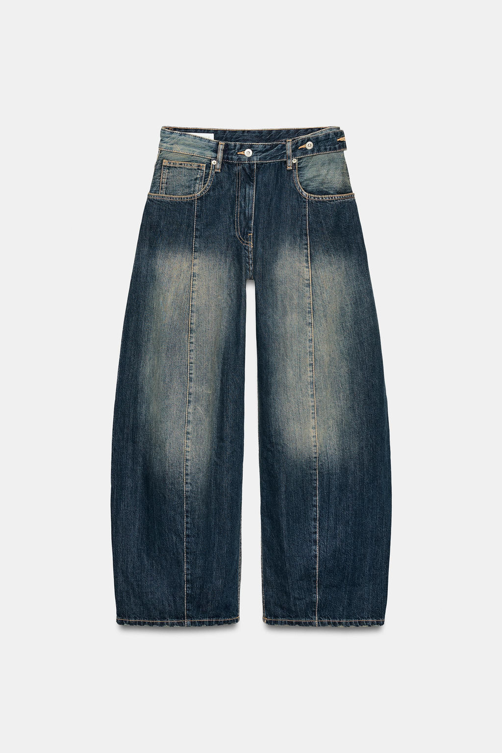 TRF OVERSIZE MID-WAIST JEANS - Zara фото 7