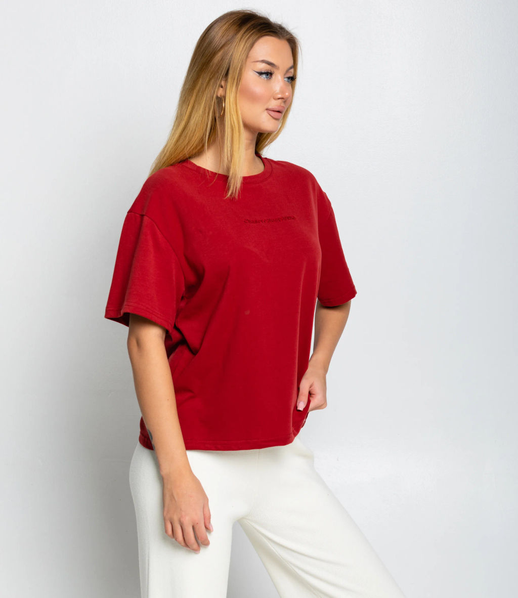 Футболка #КТ8037, тёмно-красный - Dommod фото 2