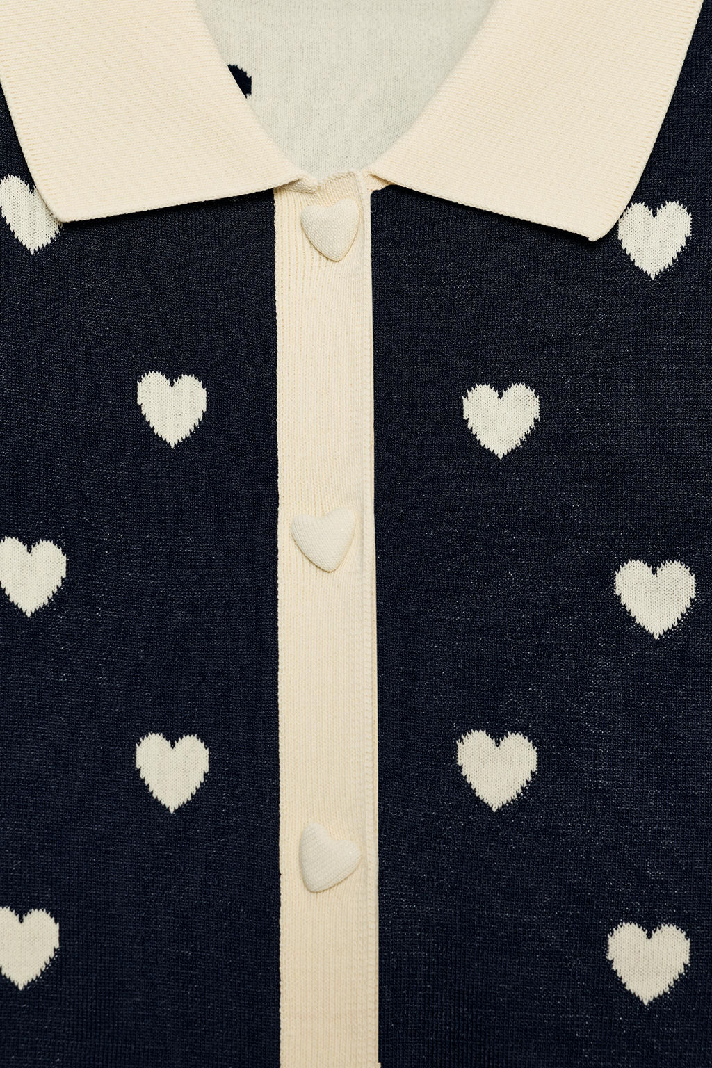 CHAQUETA PUNTO CORAZONES MANGA CORTA / Marino - Zara фото 8