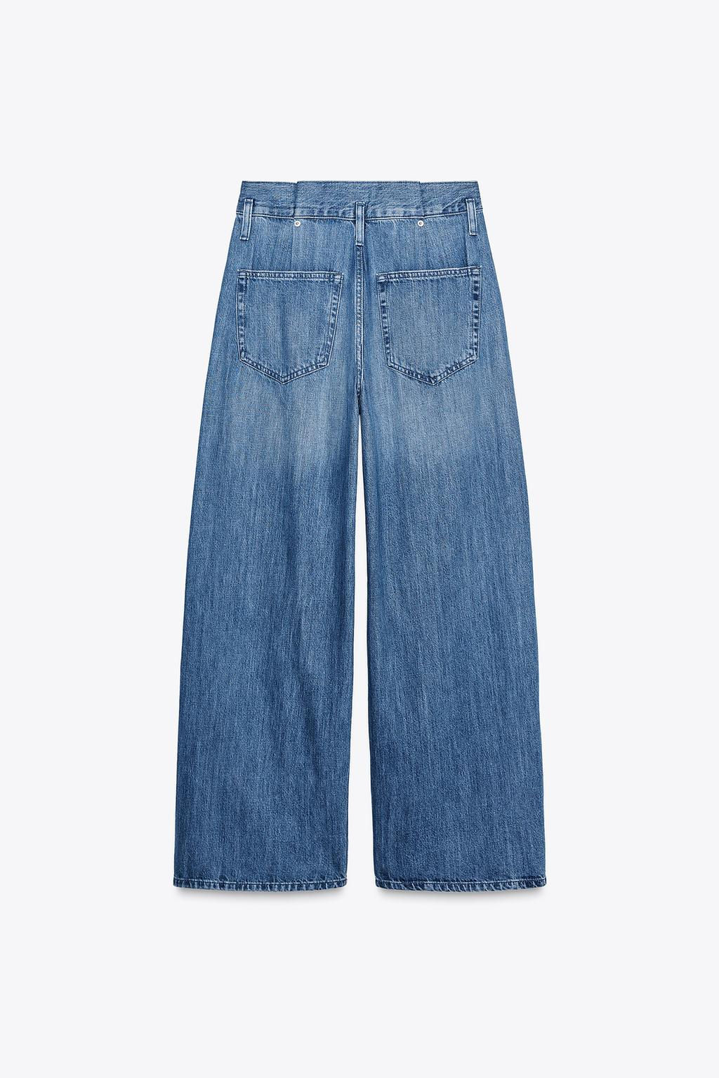 TRF HIGH-WAIST PAPERBAG JEANS - Zara фото 6