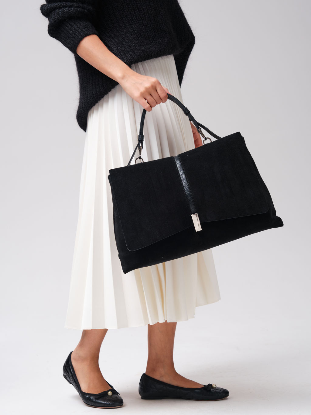 Замшевая сумка сэтчел Colette DBR 31349 черный фото 5