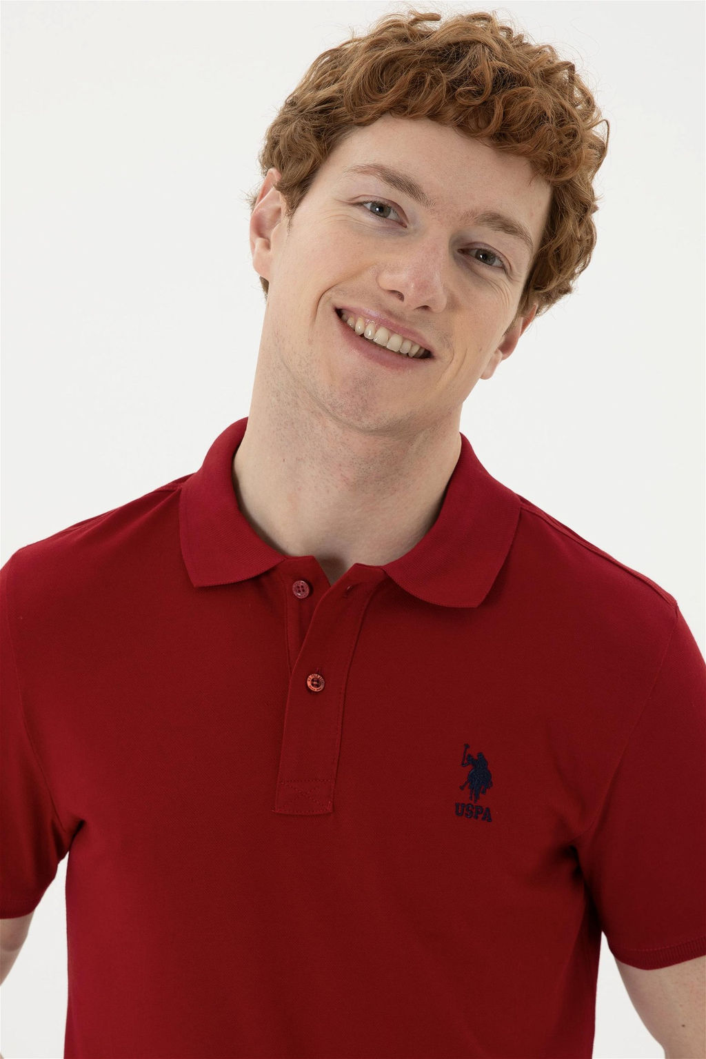 Мужская бордово-красная базовая футболка - U.s. polo assn фото 2