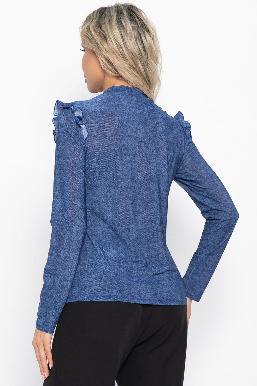 Блуза Синель (джинс) Б14994-50М - Lt collection фото 3