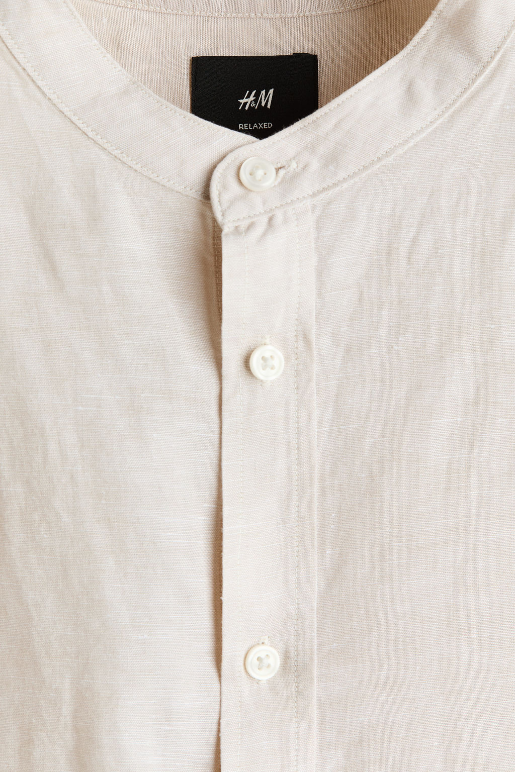 Camisa en mezcla de lino Relaxed Fit - H&m фото 6