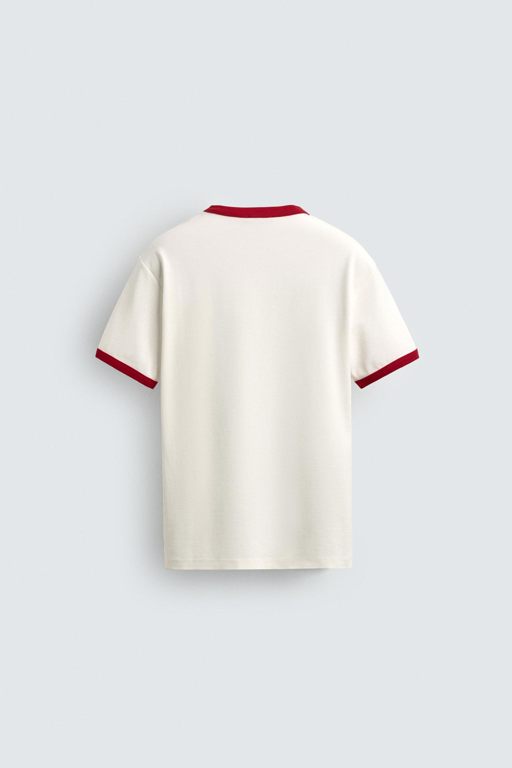 CAMISETA RIB CONTRASTE N?MERO / Crudo / Rojo - Zara фото 8