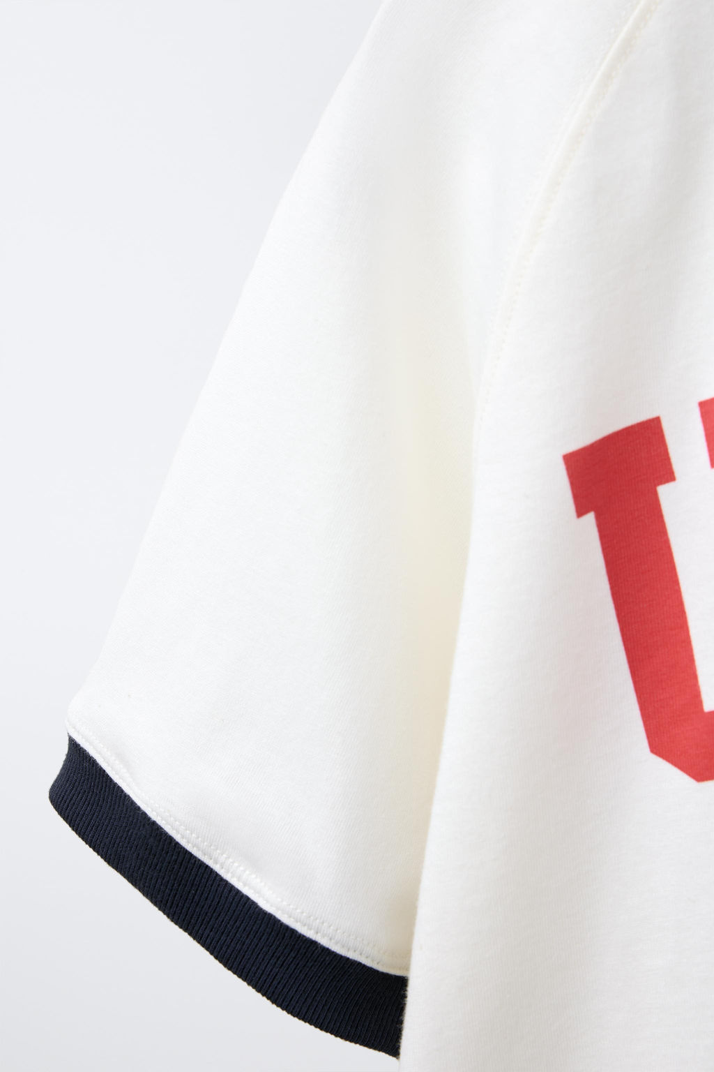 TEXT PRINT T-SHIRT WITH VIBRANT TRIMS - Zara фото 4