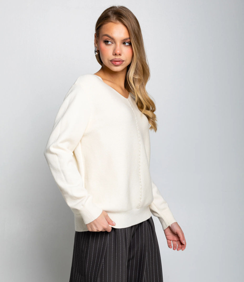 Джемпер #КТ8208, кремовый - Dommod фото 2