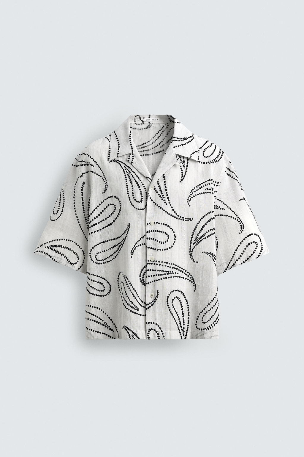 CAMISA JACQUARD ESTAMPADO PAISLEY / Blanco - Zara фото 8