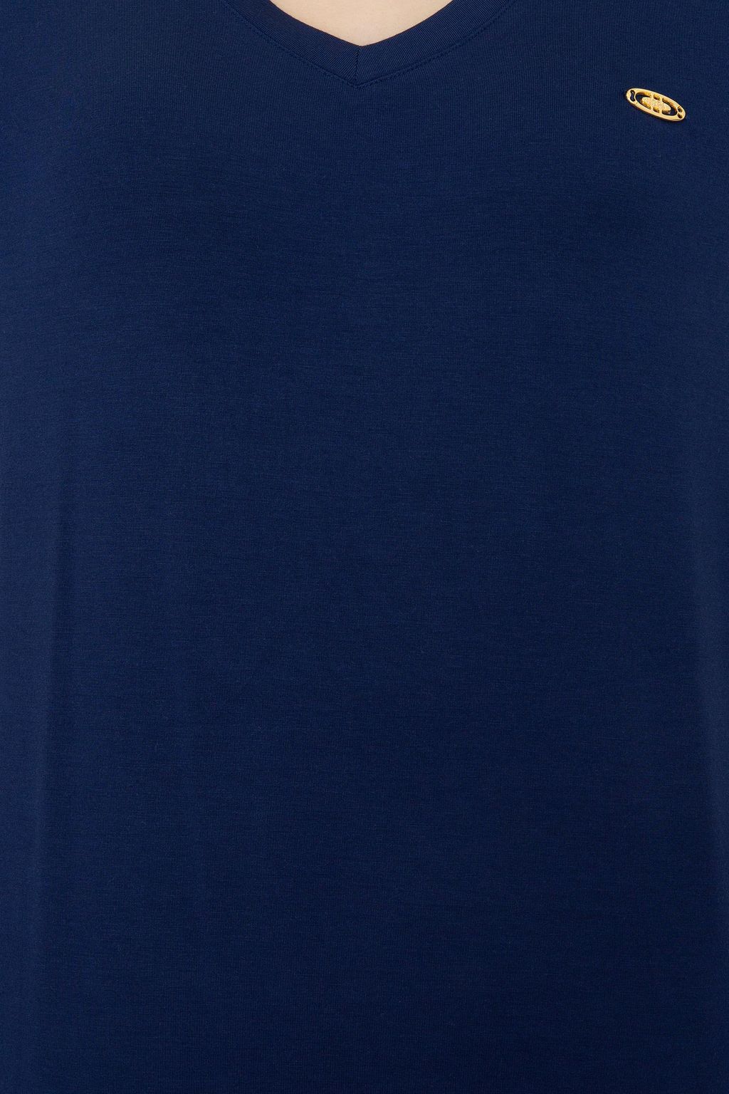 Женская темно-синяя футболка с V-образным вырезом Basic - U.s. polo assn фото 6