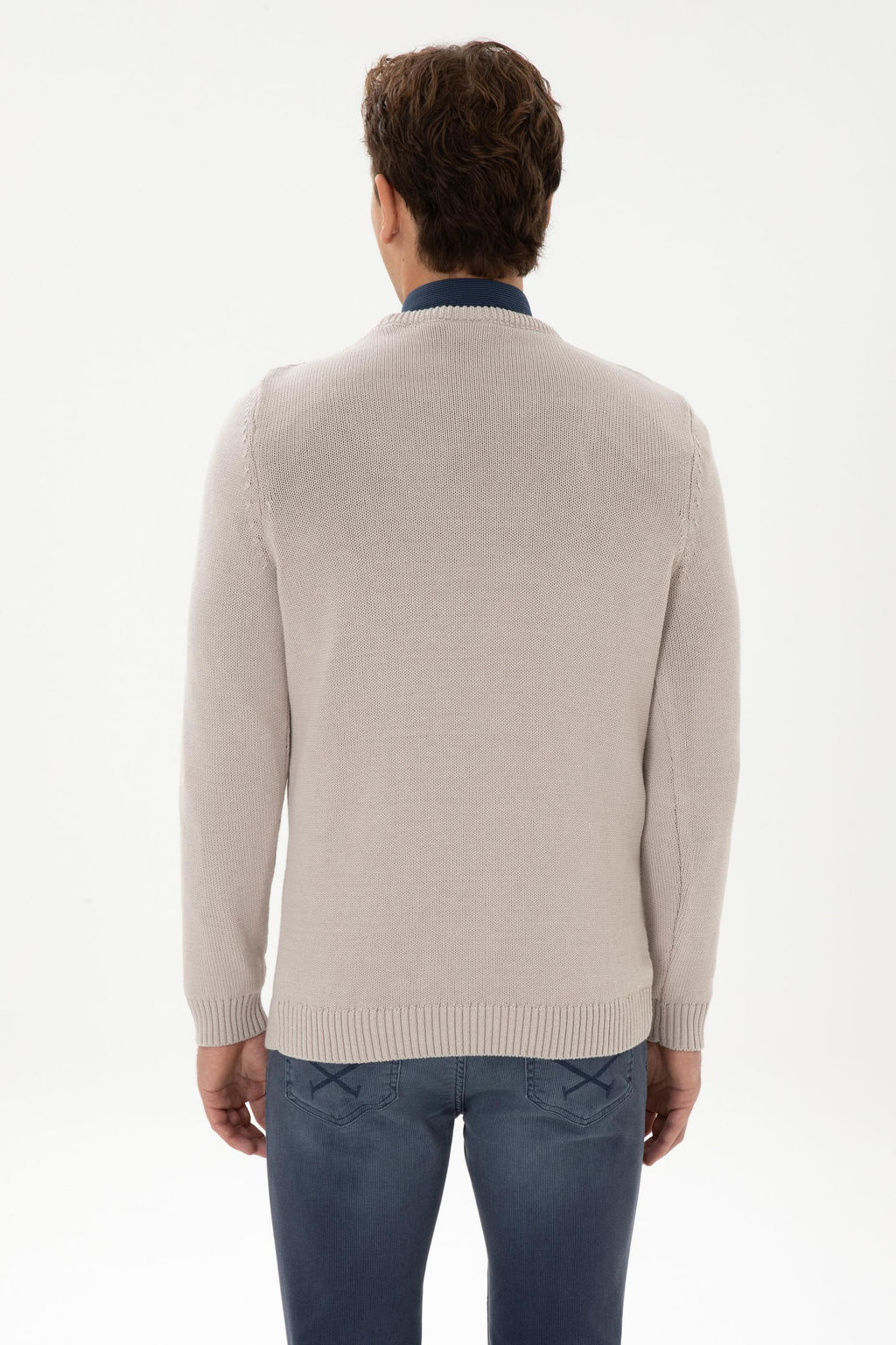 Erkek Slim Fit Bisiklet Yaka Ta_ Kazak - U.s. polo assn фото 5
