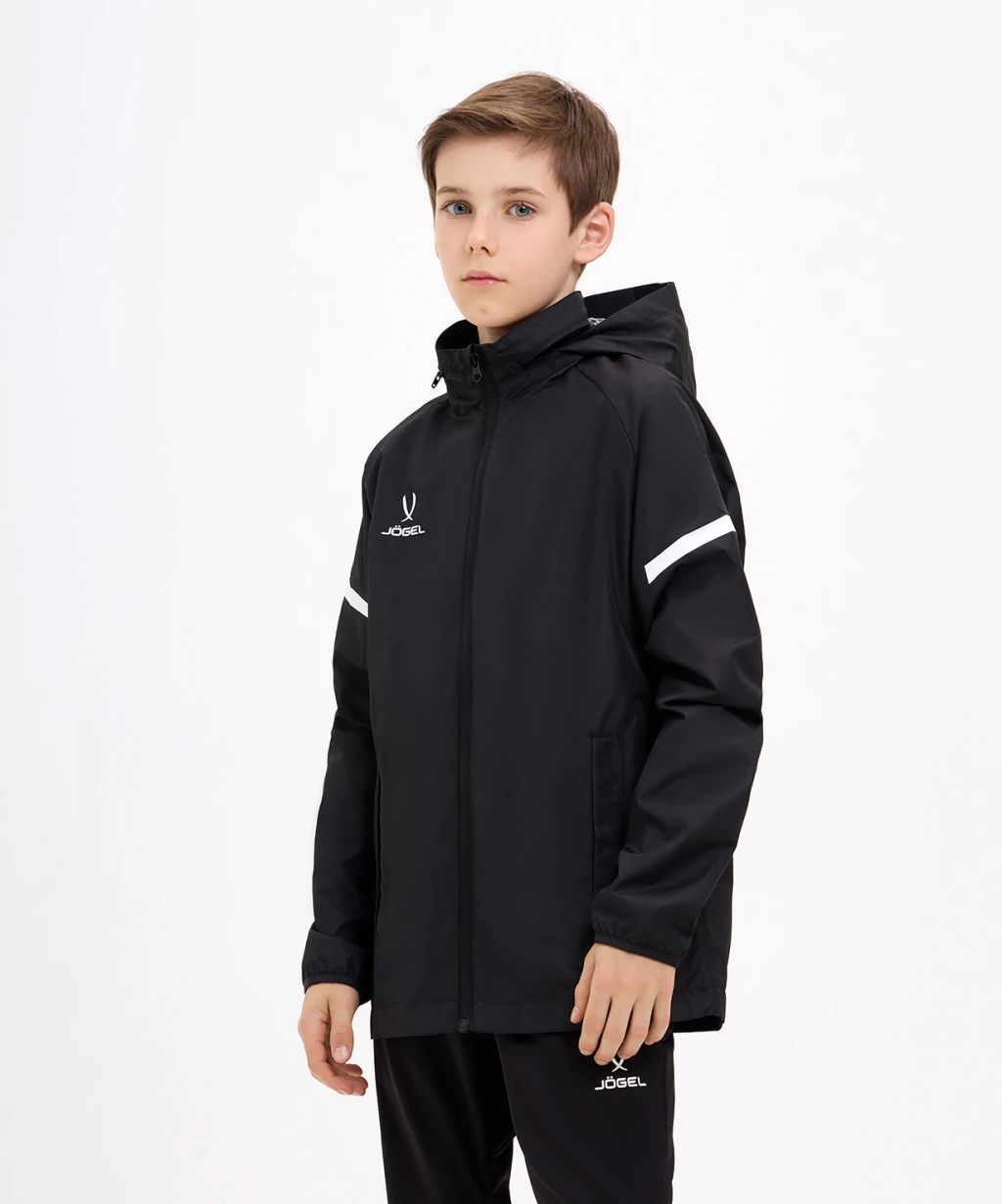 Куртка ветрозащитная JOGEL CAMP 2 Rain Jacket, черный, детский