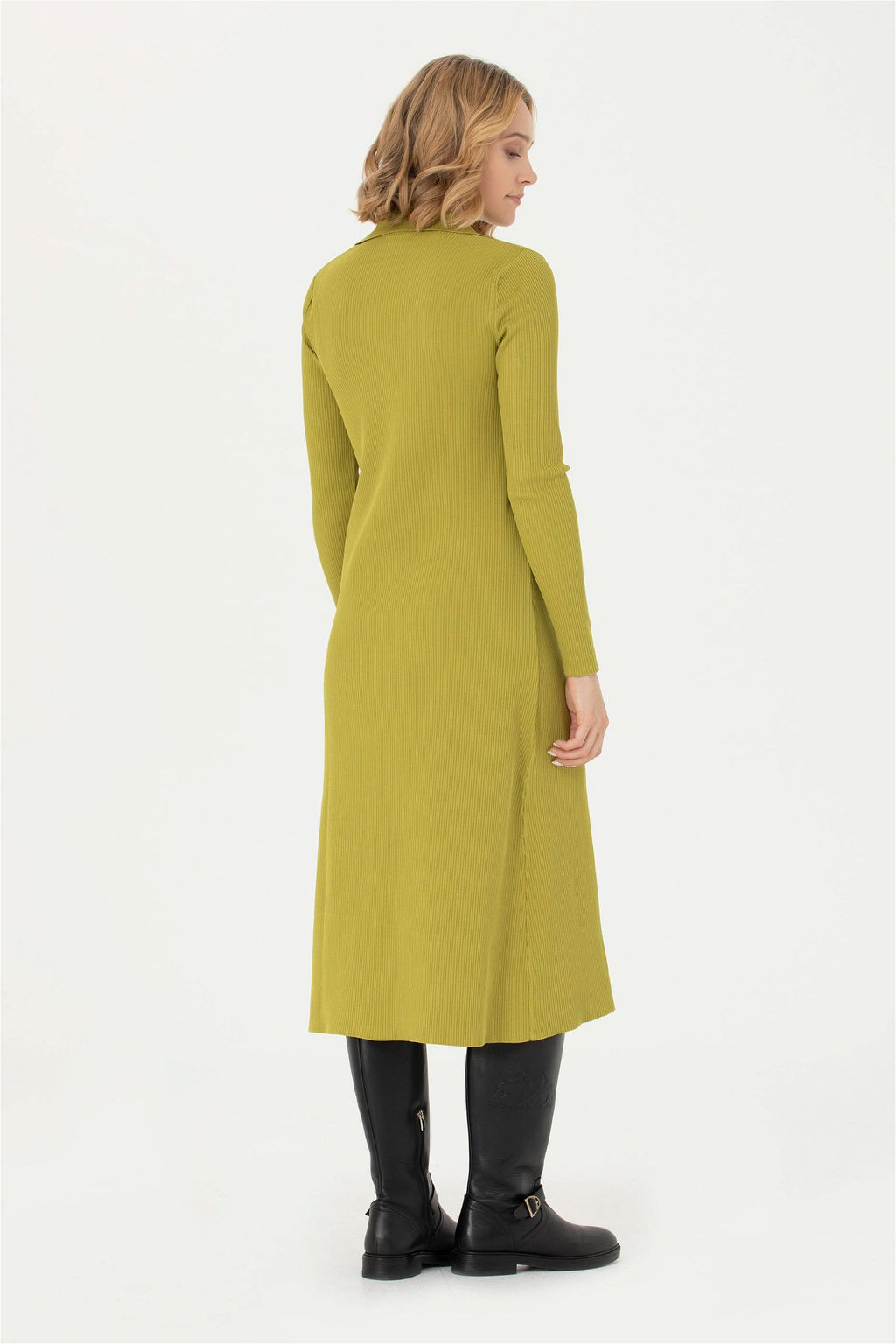 U. S. Polo Assn Женское трикотажное платье фисташкового цвета - U.s. polo assn фото 5