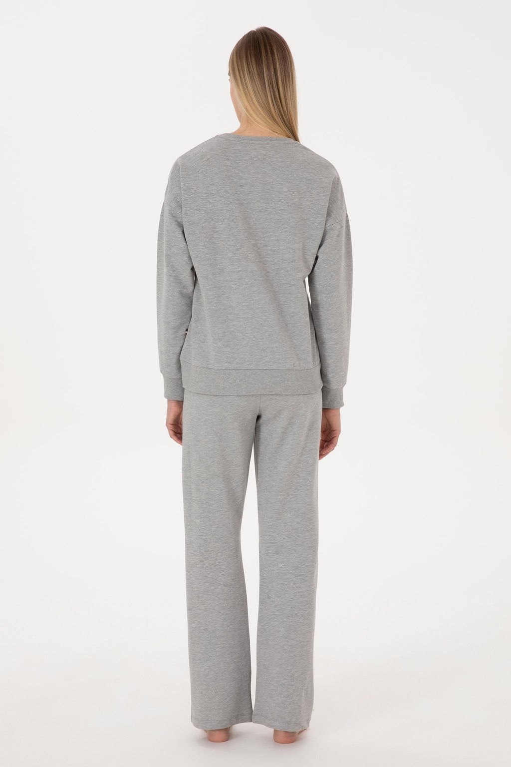 Kad_n Gri Melanj Pijama Tak_m_ - U.s. polo assn фото 5