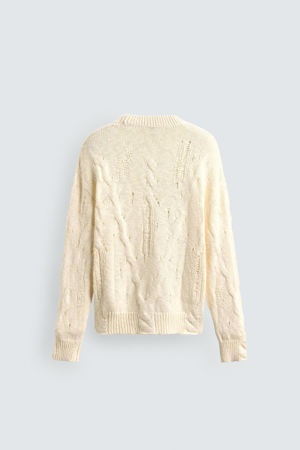 JERSEY DESAGUJADO TRENZAS / Blanco roto - Zara фото 8