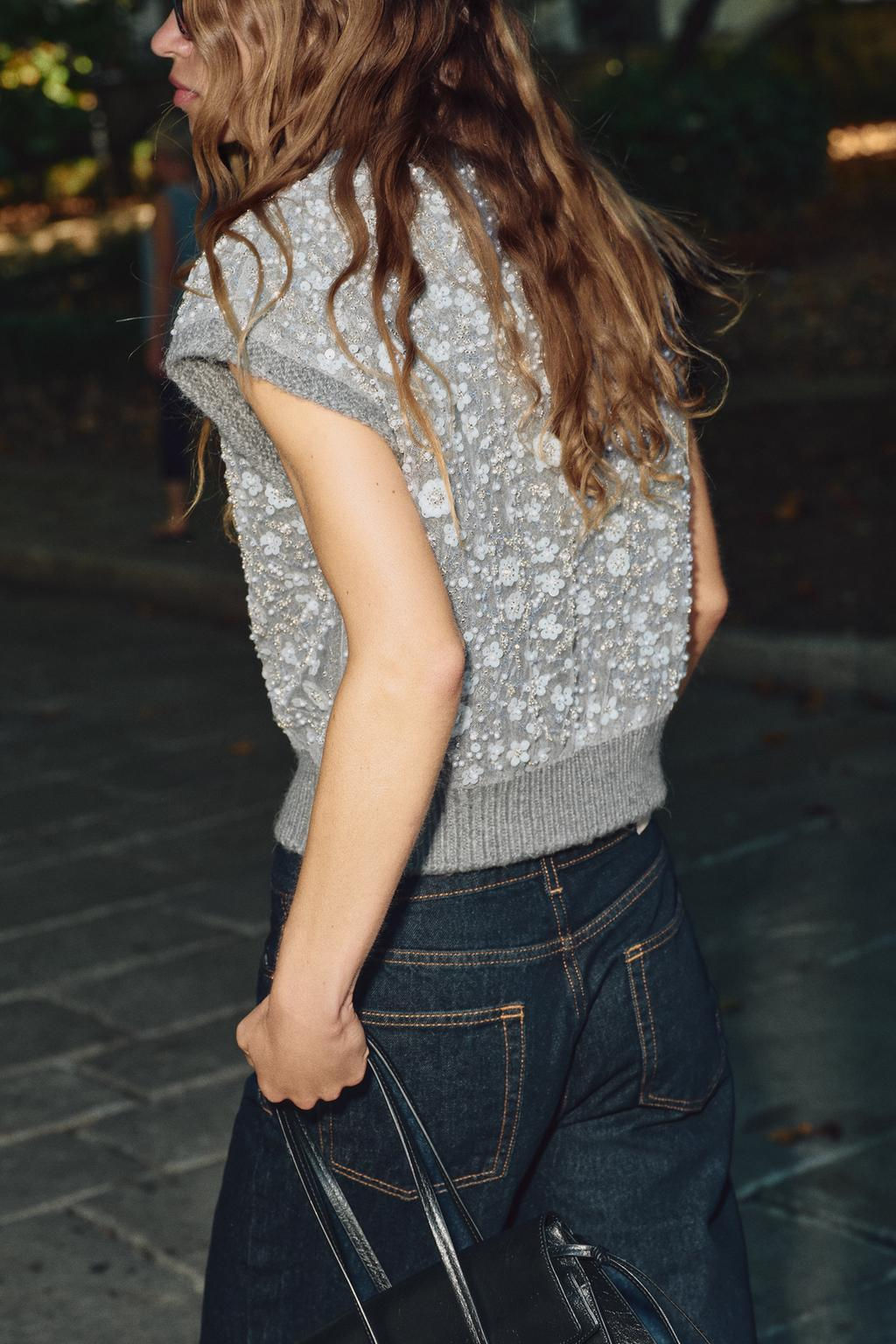 BEADED KNIT VEST - Zara фото 3