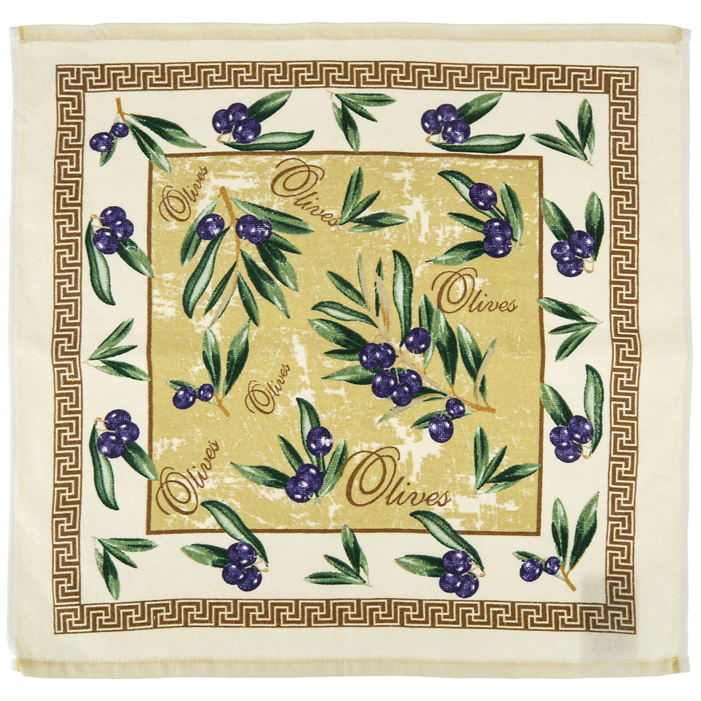 Салфетка махровая 45х45см Оливки, плотность 290гр/м2, 100% хлопок, цвета микс, Bolangde (Китай) - Домашняя мода фото 3