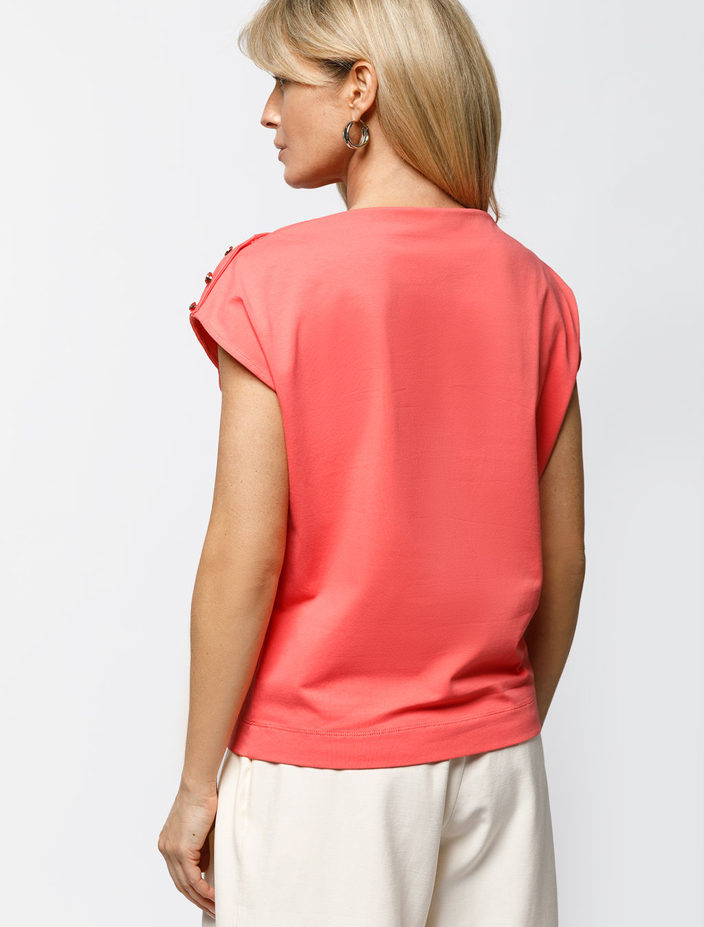 VILATTE / Футболка из облегченного полотна с эластаном  фото 4