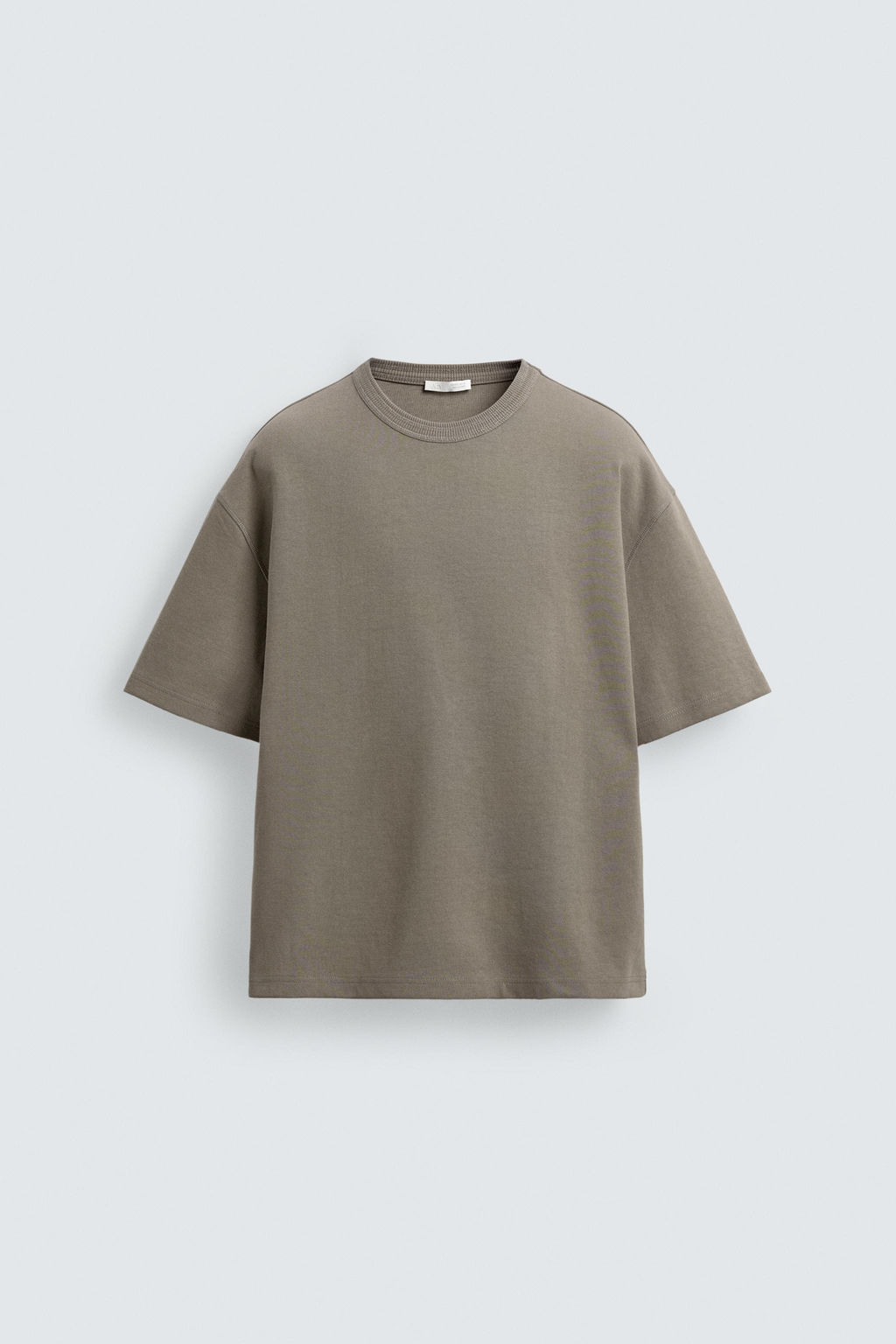 SUDADERA RELAXED FIT MANGA CORTA / Marr?n / Topo - Zara фото 7