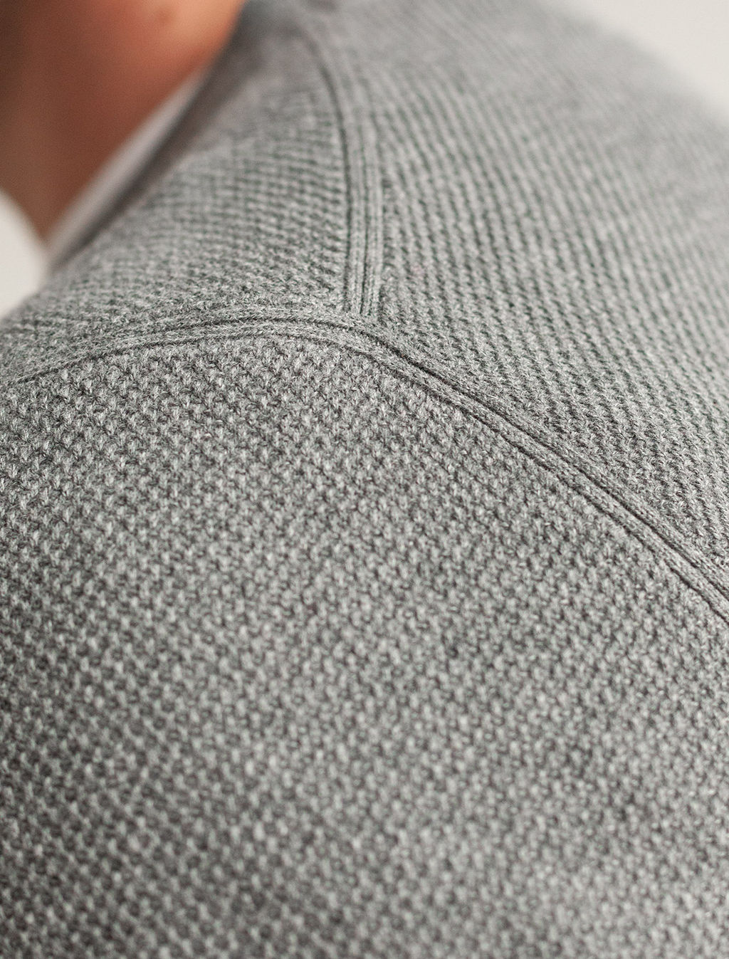 Джемпер Vilatte фактурной вязки из хлопка с нейлоном серый меланж  фото 6