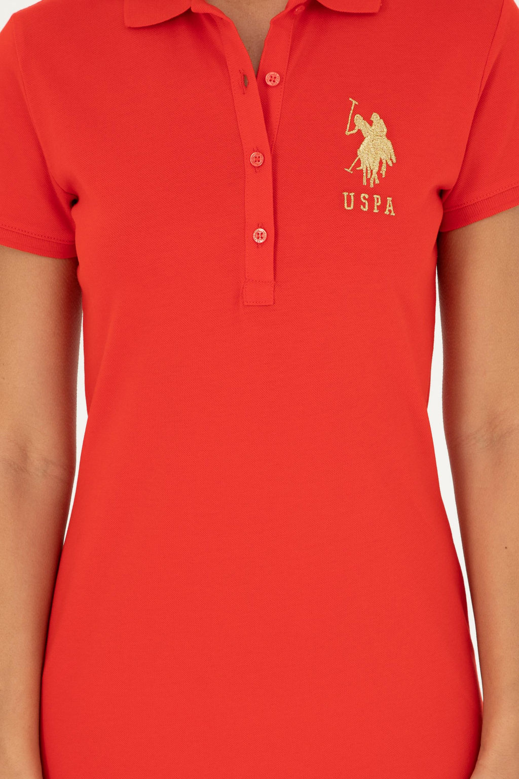 Женское красное трикотажное платье Неожиданная скидка в корзине - U.s. polo assn фото 5