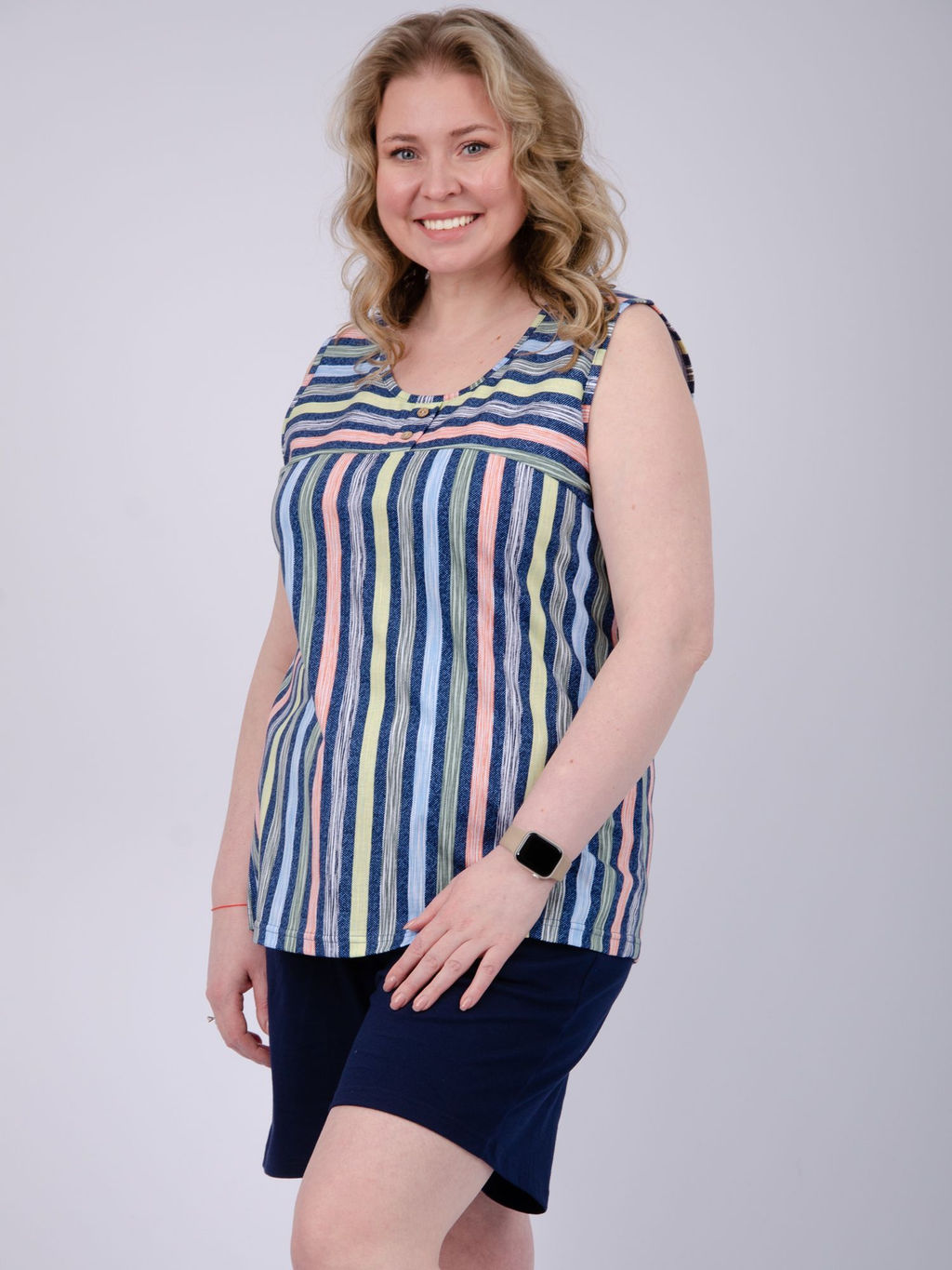 Костюм "Марсель 6" синяя полоса, трикотаж