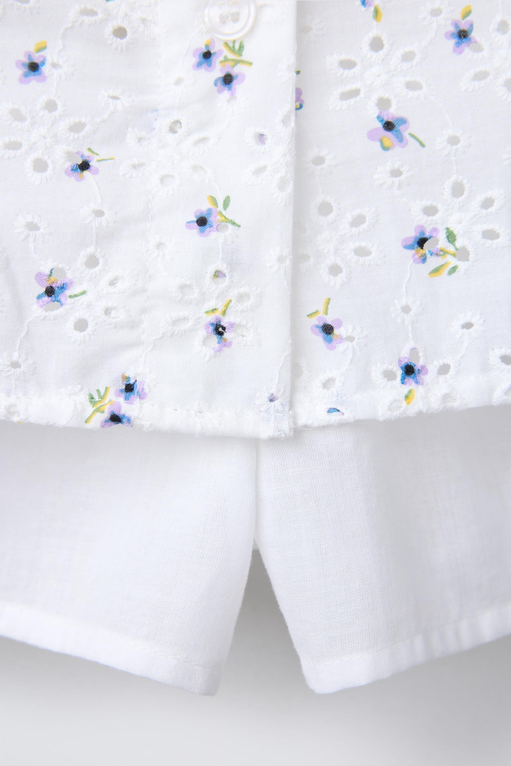 FLORAL EMBROIDERED BERMUDA SKORT - Zara фото 4