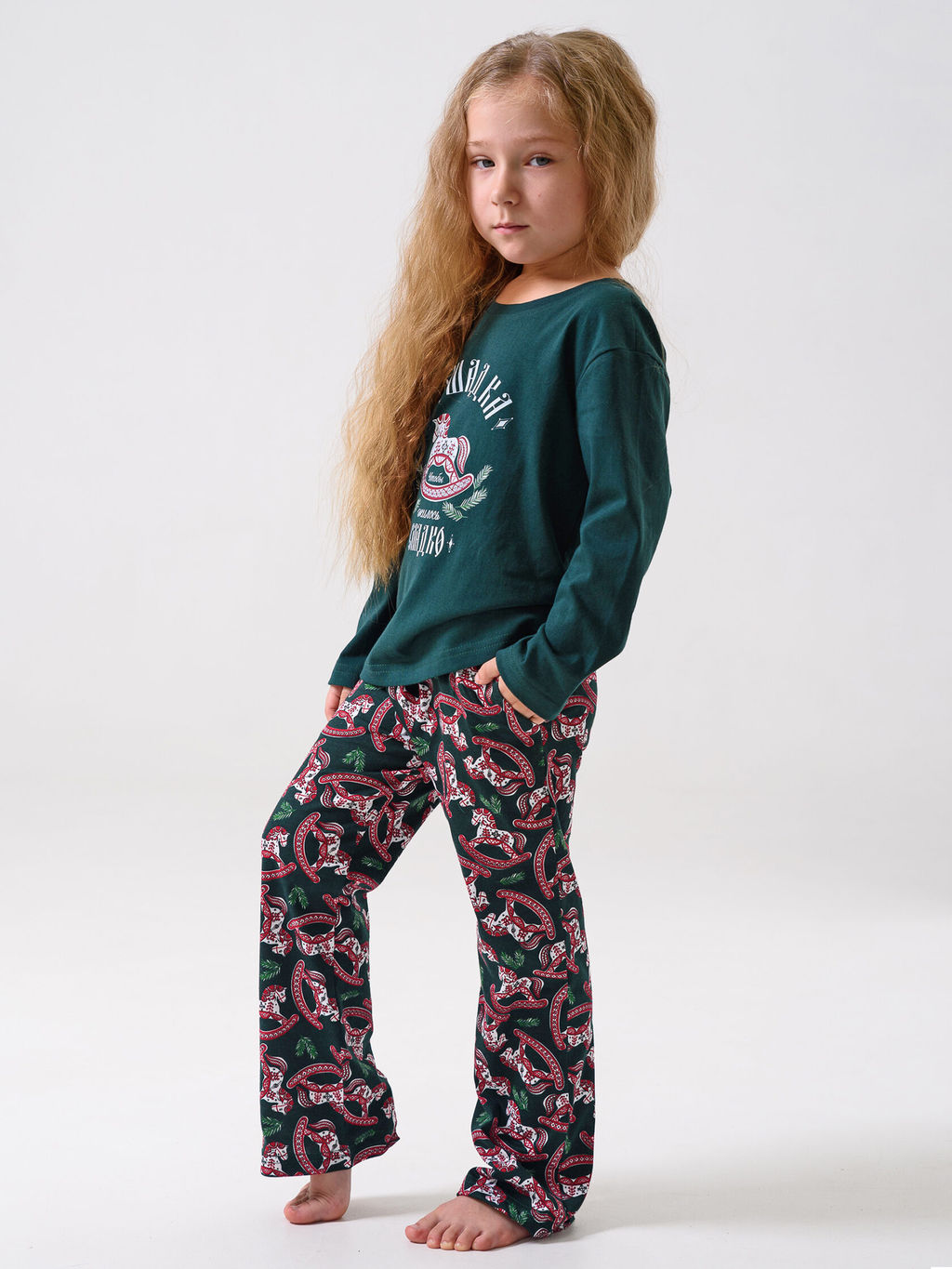 Пижама 100% хлопок женская Лошадка - Оптима фото 19