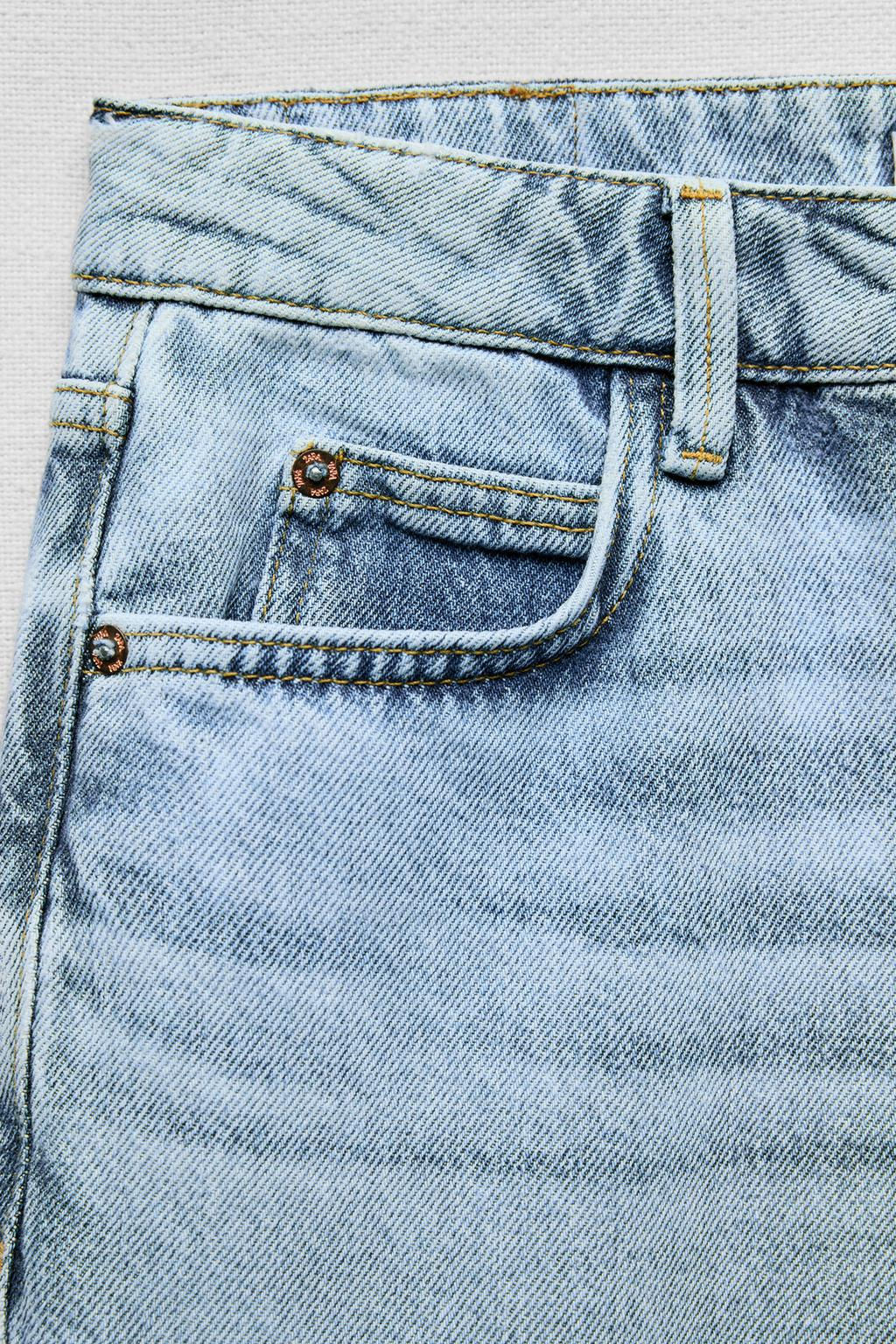 Z1975 STRAIGHT CROPPED HIGH-RISE JEANS - Zara фото 9
