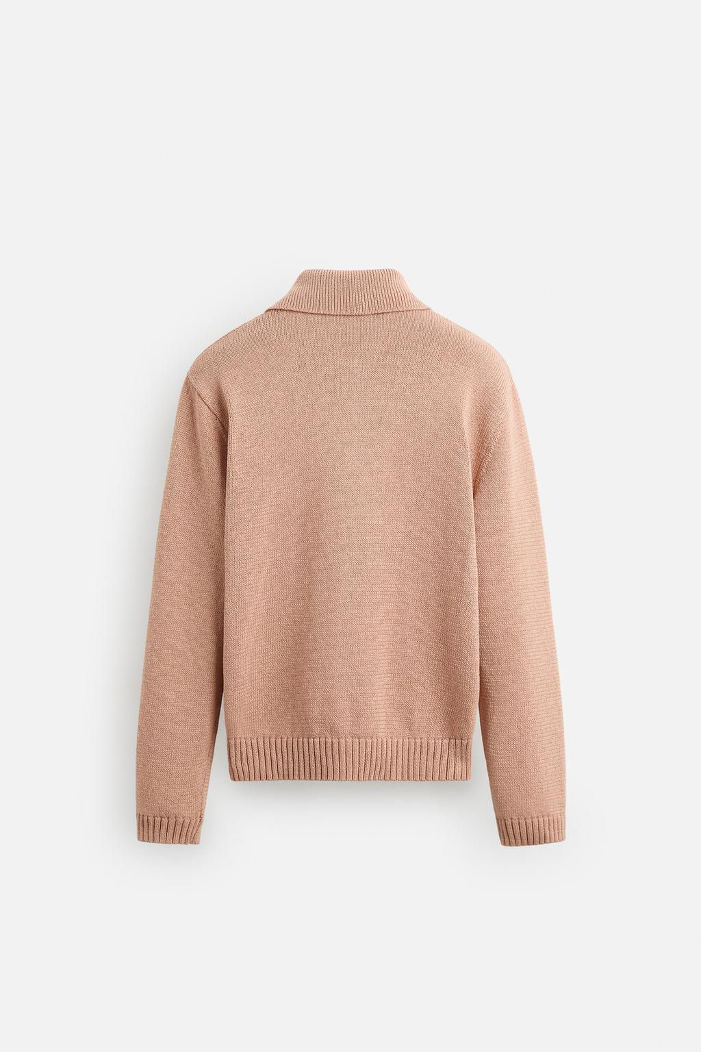 TEXTURED COTTON-BLEND CARDIGAN - Zara фото 9