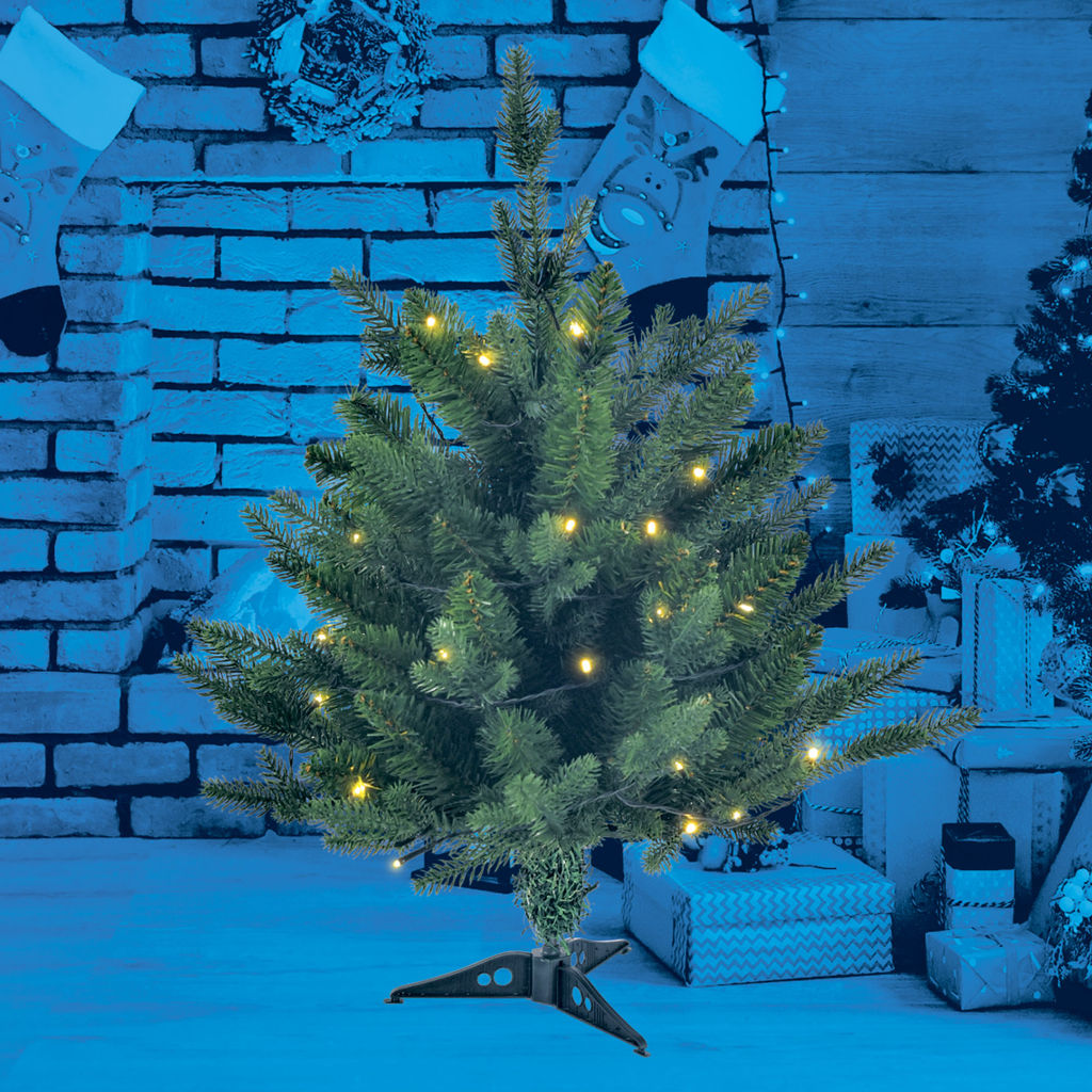 ULD-T5460-030/SNA/3AA WARM WHITE IP20 XMAS TREE Дерево светодиодное Ёлочка, на батарейках 3АА (не в/к), 54х60см. 30 светодиодов. Теплый белый свет. TM Uniel