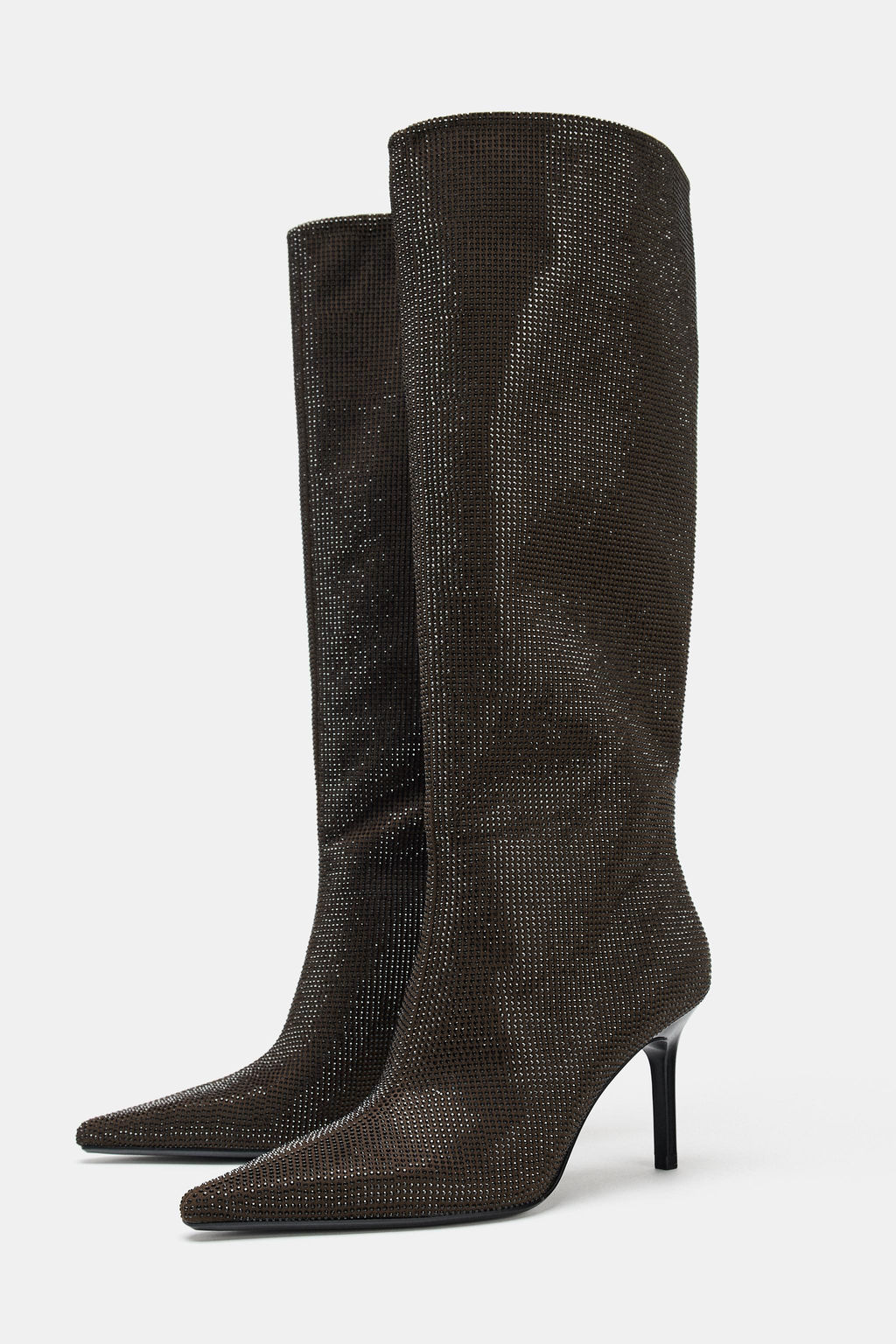 KNEE-HIGH BOOTS WITH SPARKLY DETAILS - Zara фото 5