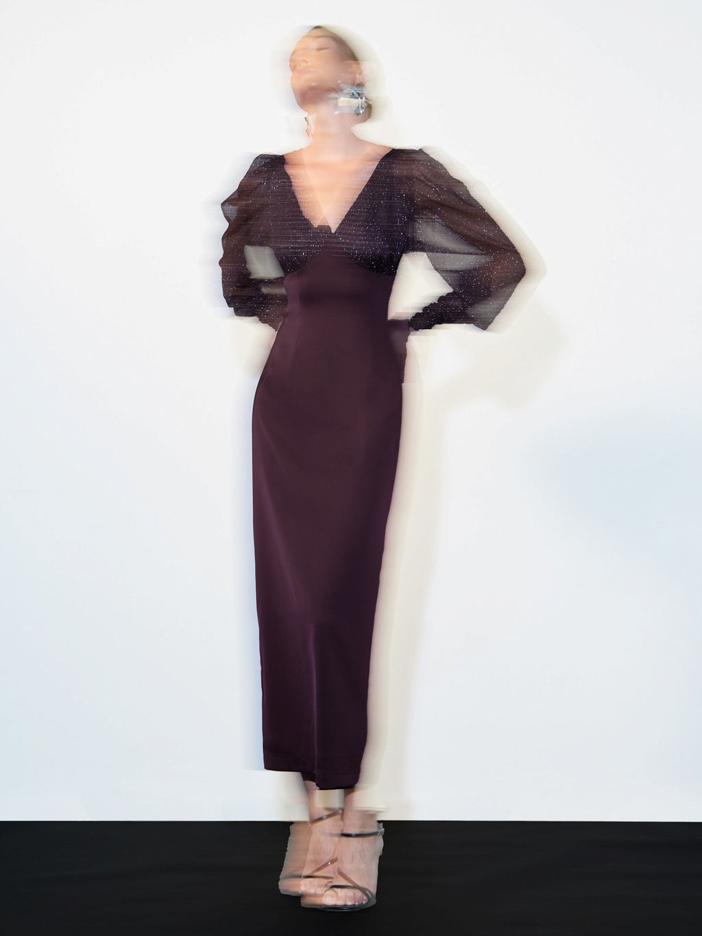 Платье с декоративным рукавом PL1465/gorlin - Emka фото 4