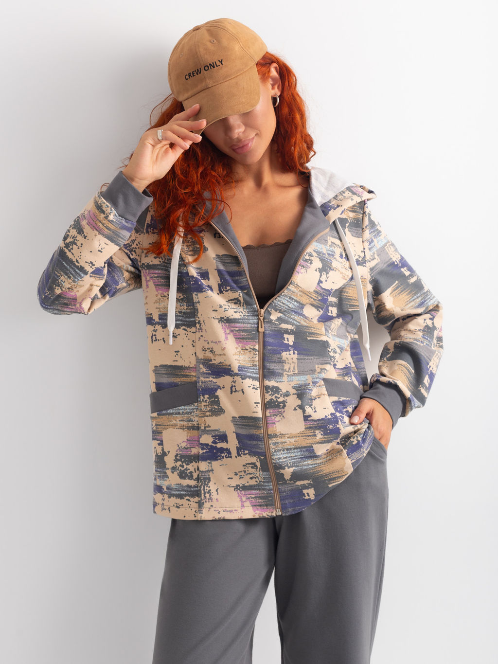 Костюм женский футер с лайкрой ДОРИС СЕРЫЙ - Domtrik Домашний трикотаж фото 2