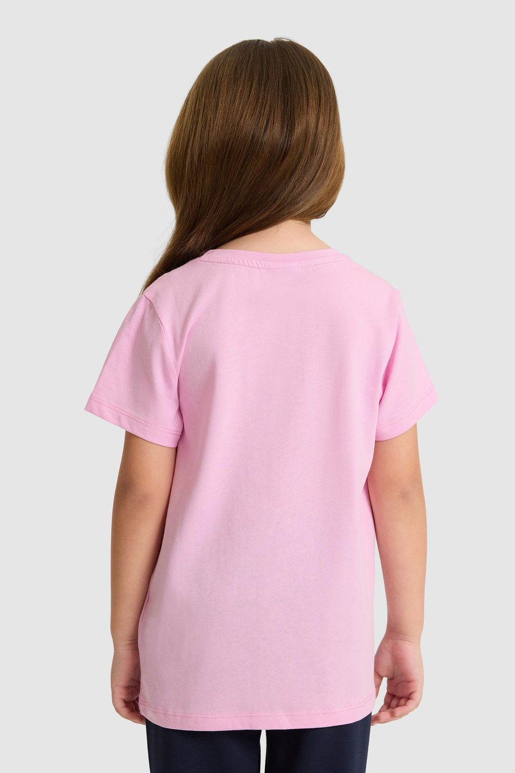 K_z _ocuk Bisiklet Yaka Pembe Basic Ti__rt