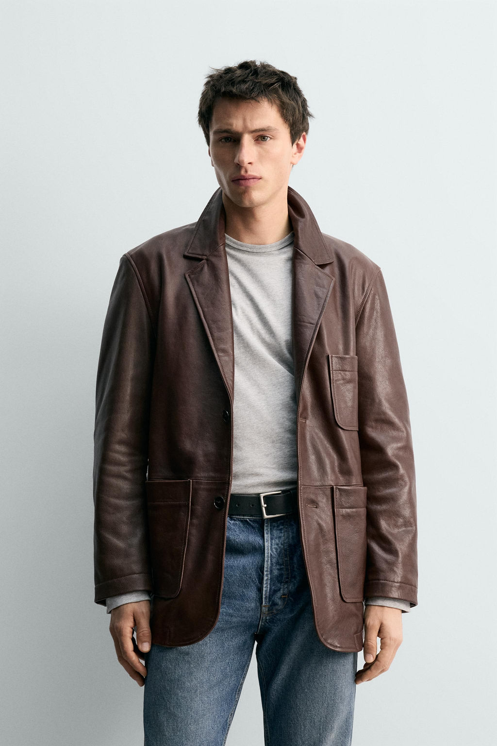 LEATHER BLAZER LIMITED EDITION - Zara фото 2