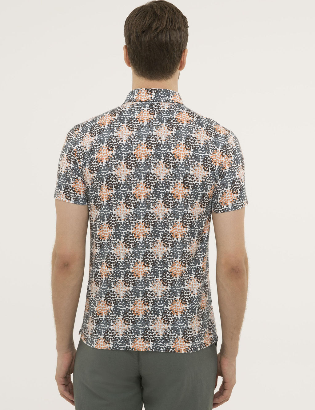 Темно-хаки футболка с воротником-поло - Cacharel фото 3