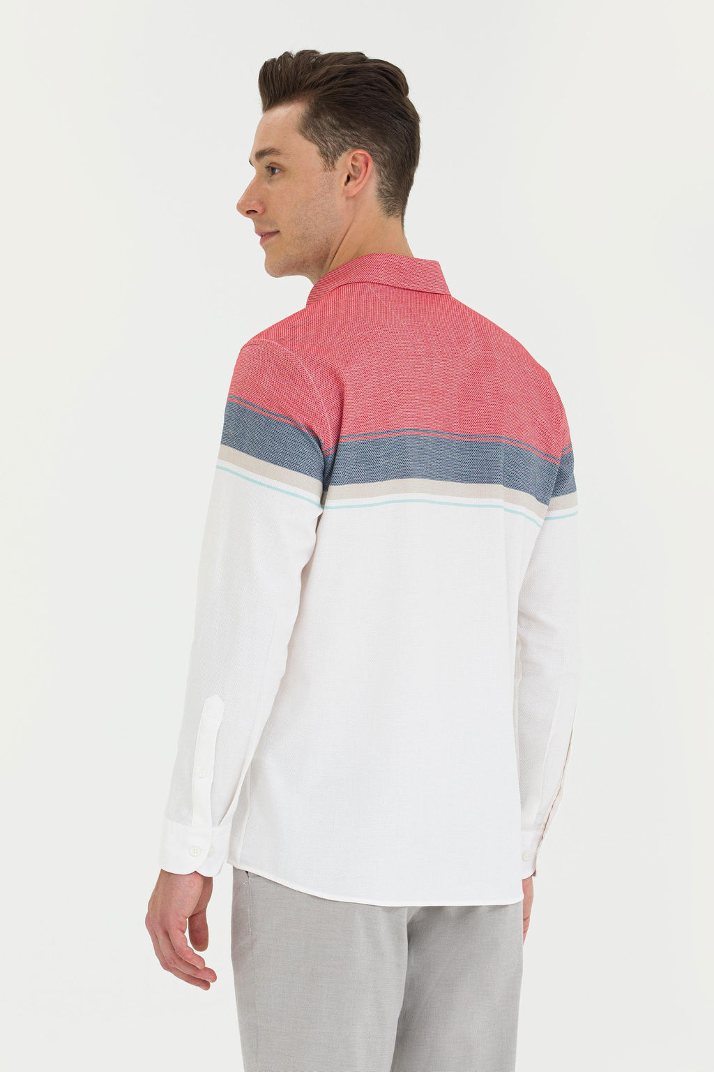 U. S. Polo Assn / Мужская белая рубашка с длинным рукавом - U.s. polo assn фото 19