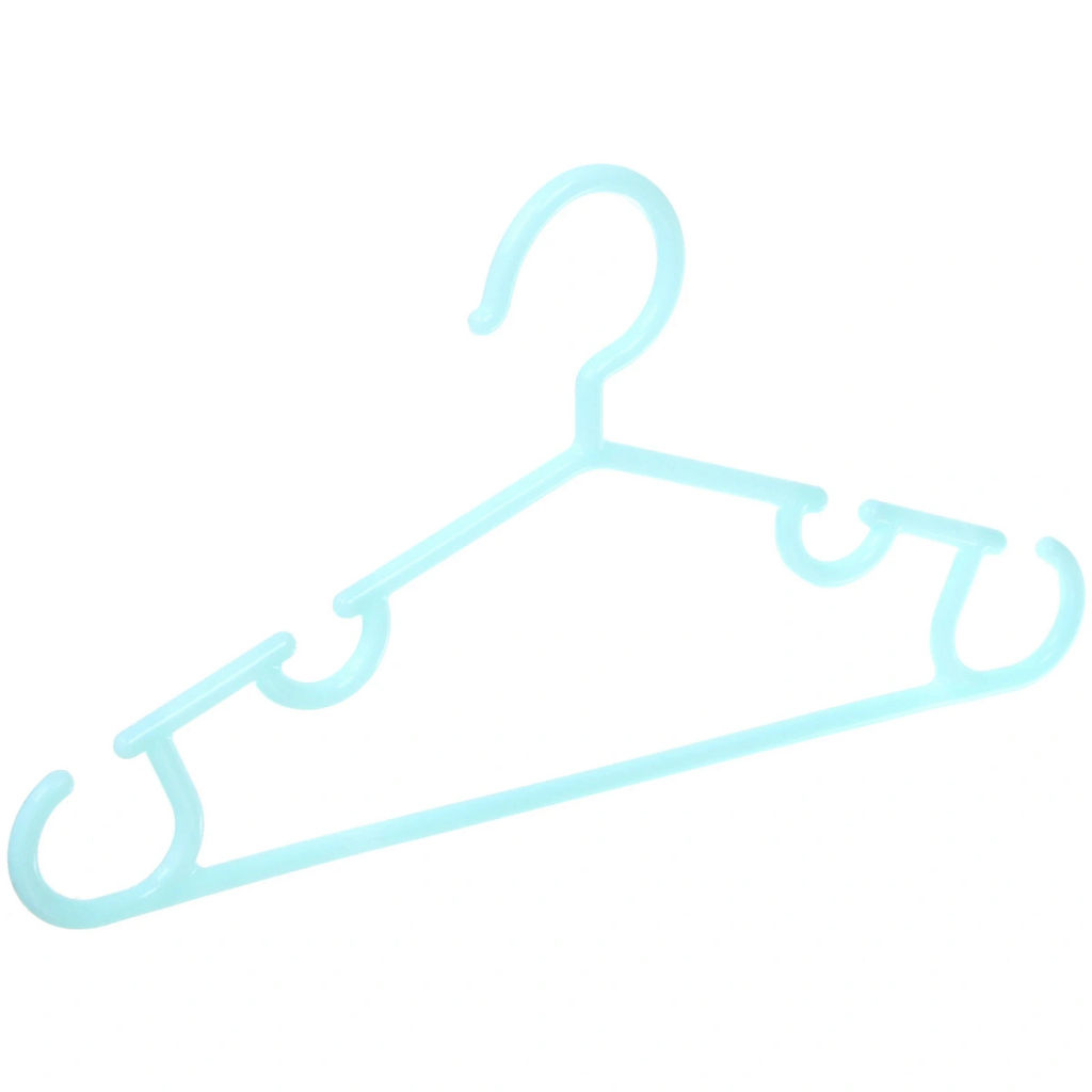 Цена за 6 шт. Плечики для одежды детские 3шт "ИДЕЯДОМА", классика, цвет голубой, 28*15см (Лейбл Селфи)