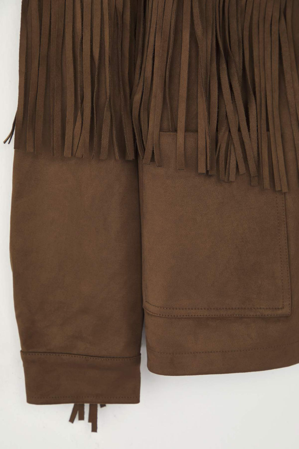 Ozel Koleksiyon Kahverengi Oversize Kal?p Puskul Detayl? Suet Ince Ceket Mont TWOAW26MO00043 - Trendyolmilla фото 7