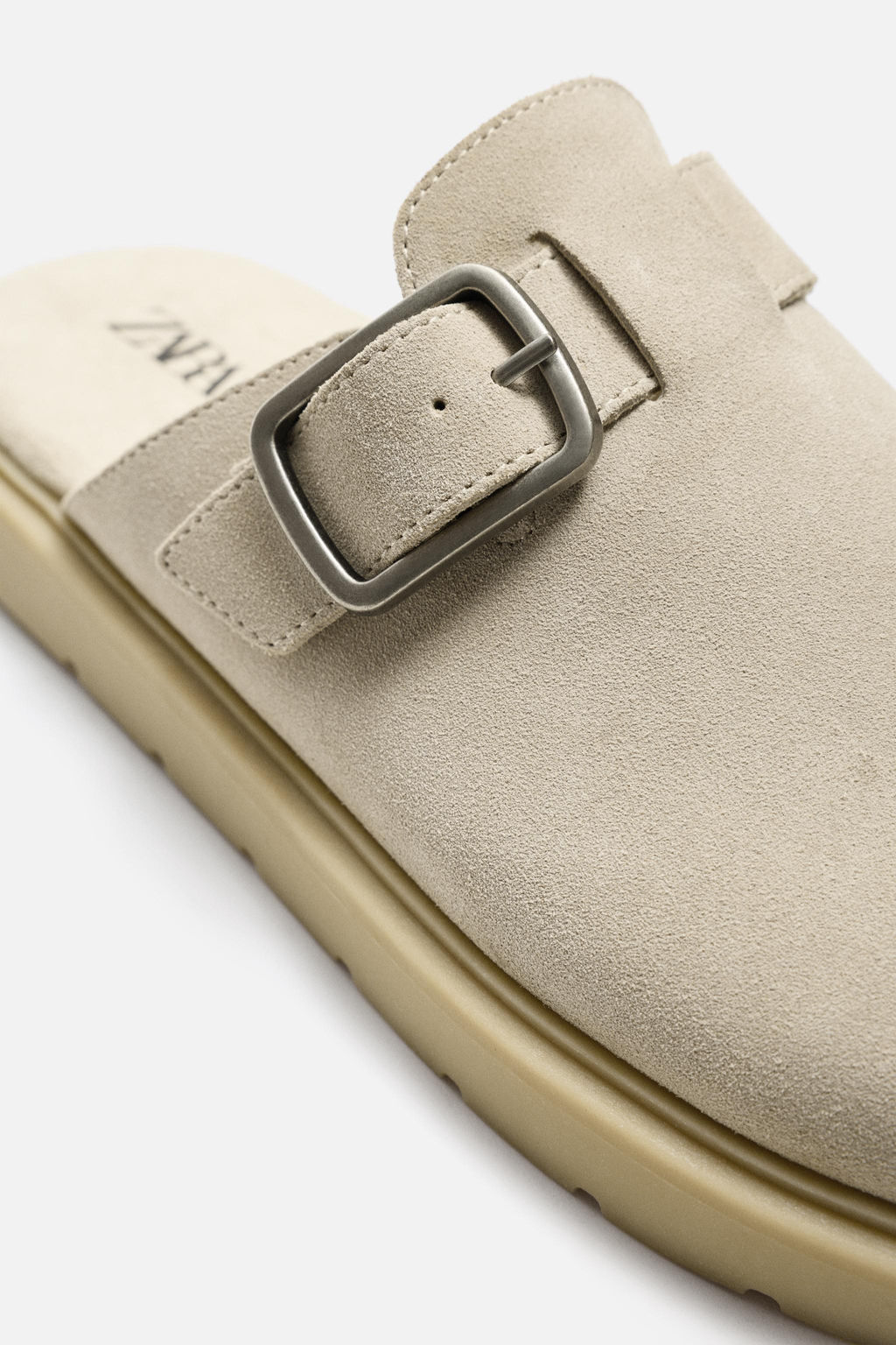 LEATHER BUCKLE CLOGS - Zara фото 4