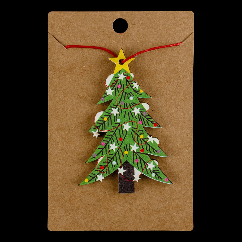 Цена за 1 шт. Украшение ErichKrause Decor Елочка зеленая 7.5см, дерево