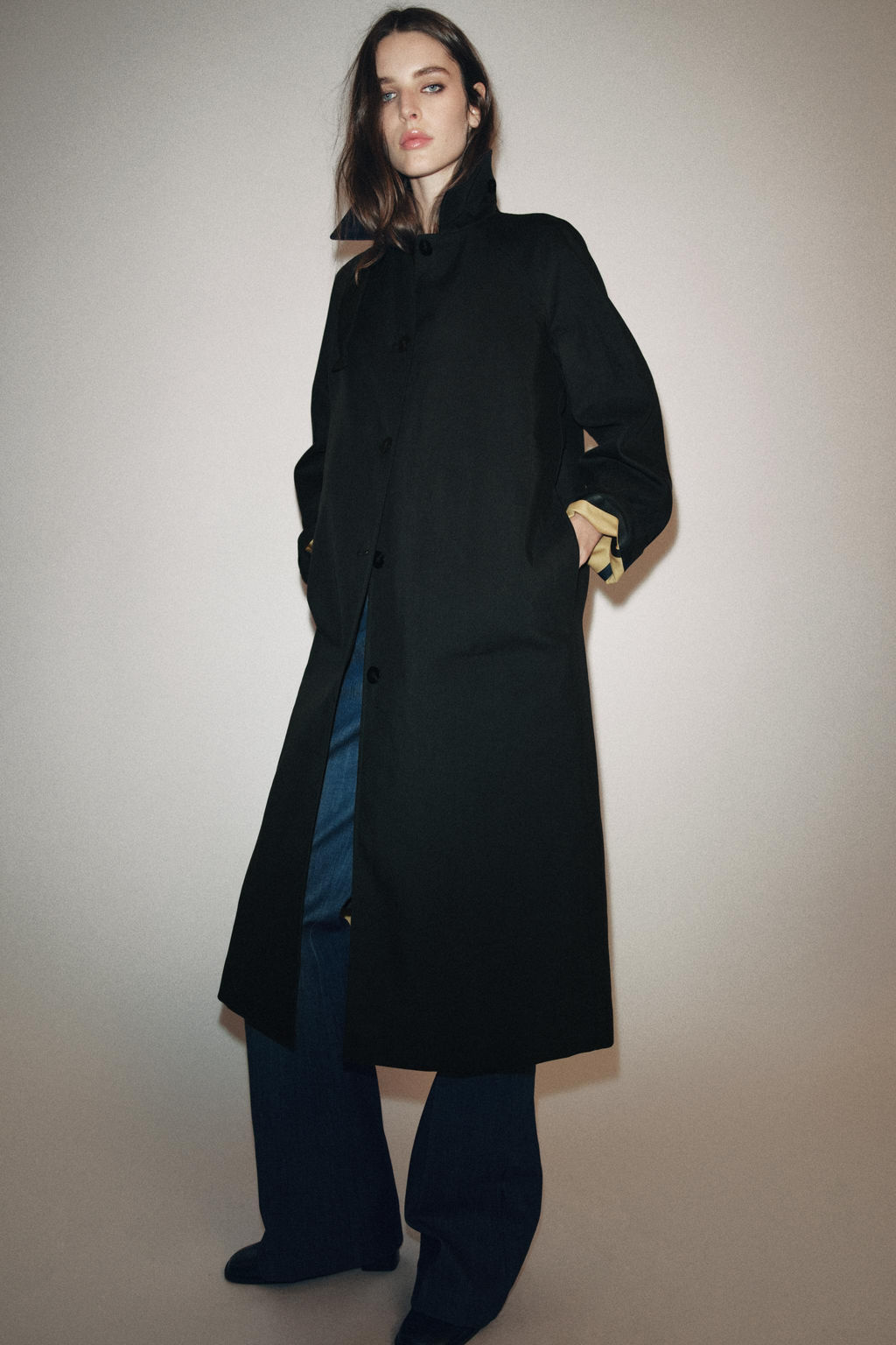 ZW COLLECTION LIMITED EDITION LONG BUTTON TRENCH COAT - Zara фото 8