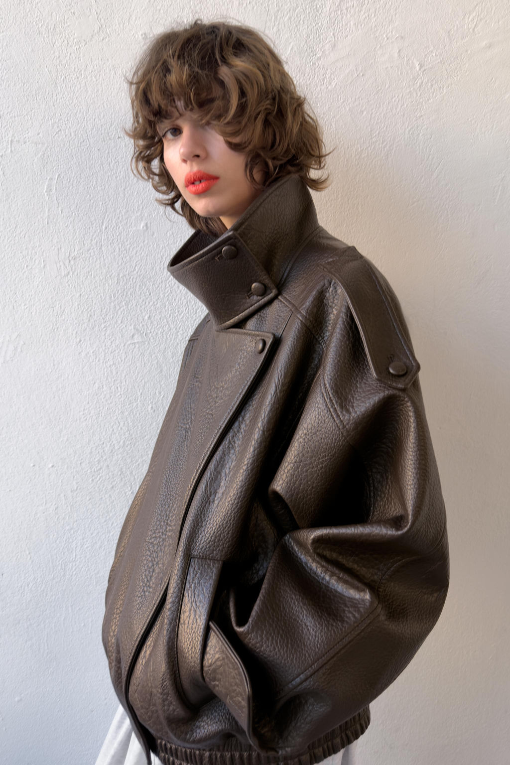 LEATHER EFFECT BIKER JACKET - Zara фото 17
