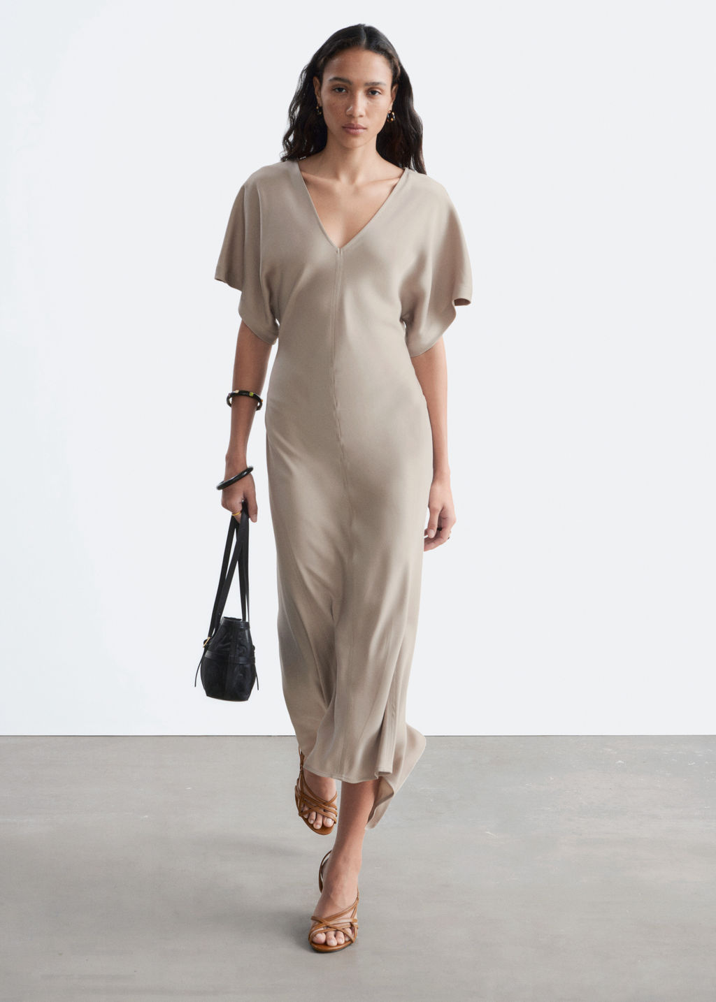 Maxivestido con escote en pico - H&m фото 3