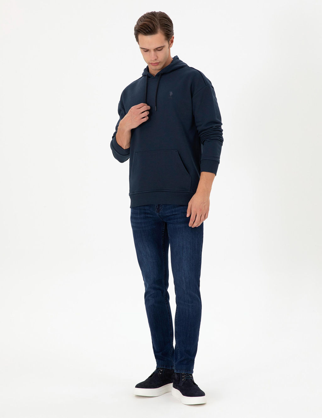 Мужской темно-синий базовый свитшот Неожиданная скидка в корзине - U.s. polo assn фото 4