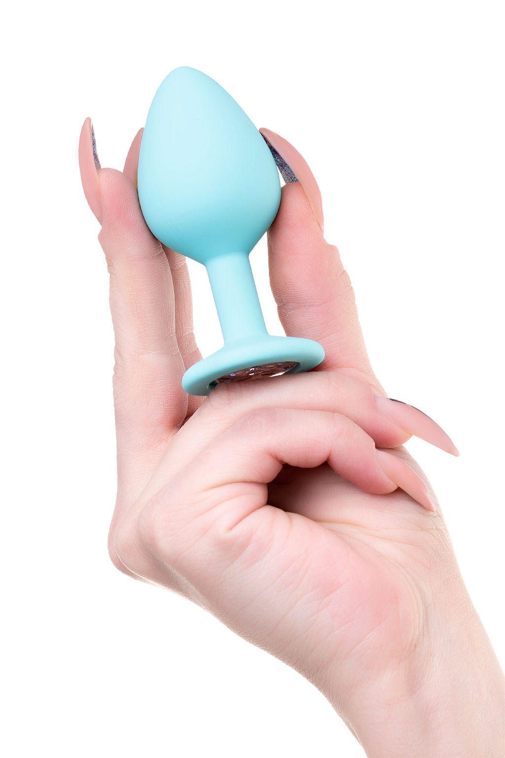 Анальная втулка ToDo by Toyfa Brilliant, силикон, голубая, 8 см, 3 см, 50 г