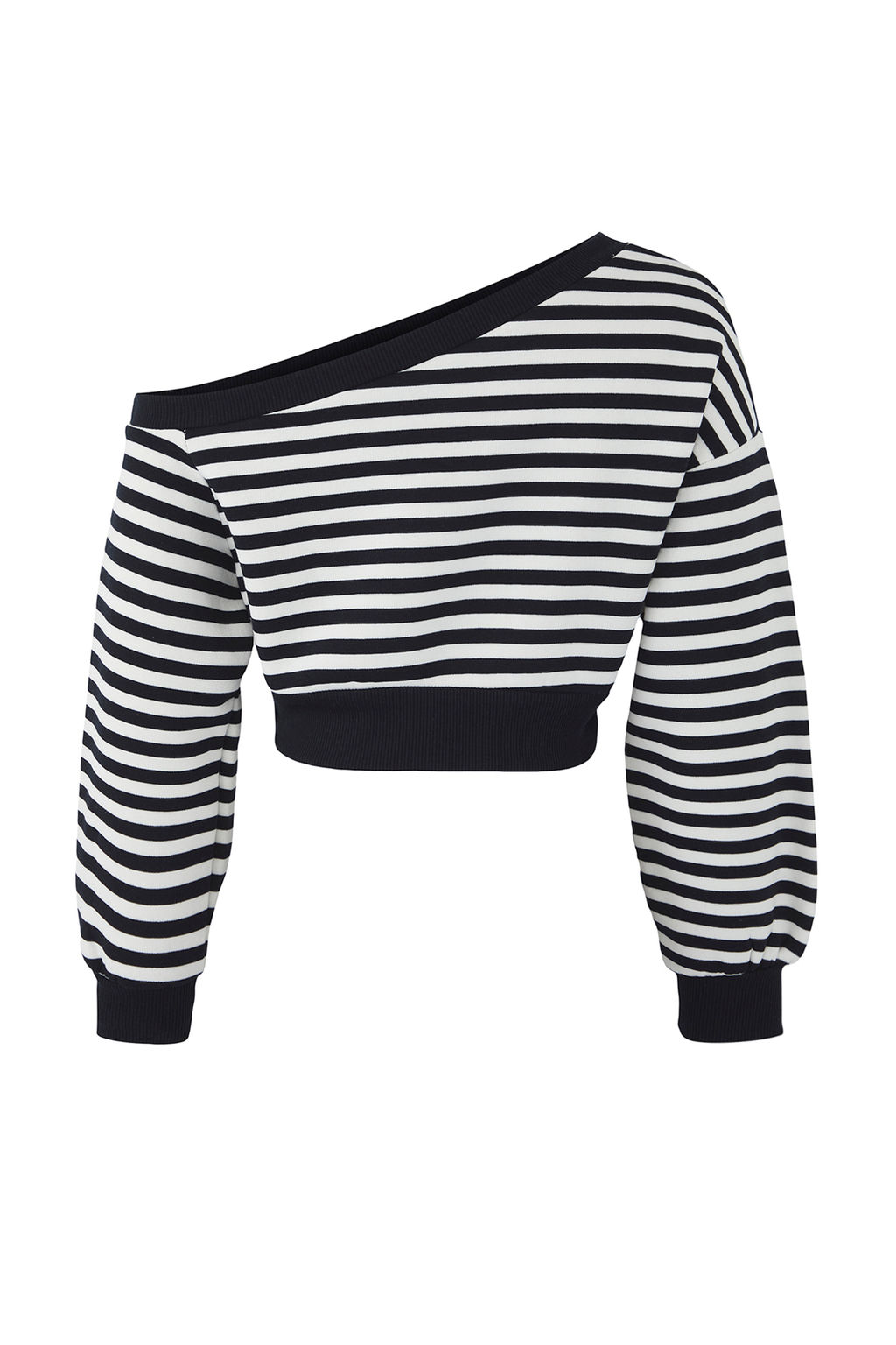 TRENDYOLMILLA Siyah Regular Kal?p Kal?n Ici Polarl? Crop Asimetrik Yaka Orme Sweatshirt TWOAW25SW00143  фото 6